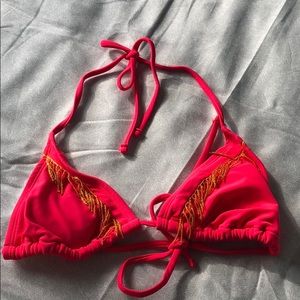 Neon Pink String Bikini Top